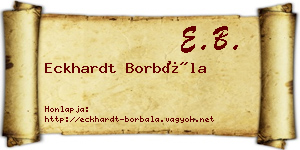 Eckhardt Borbála névjegykártya