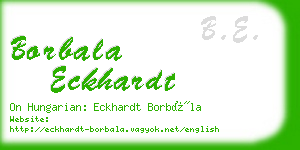 borbala eckhardt business card